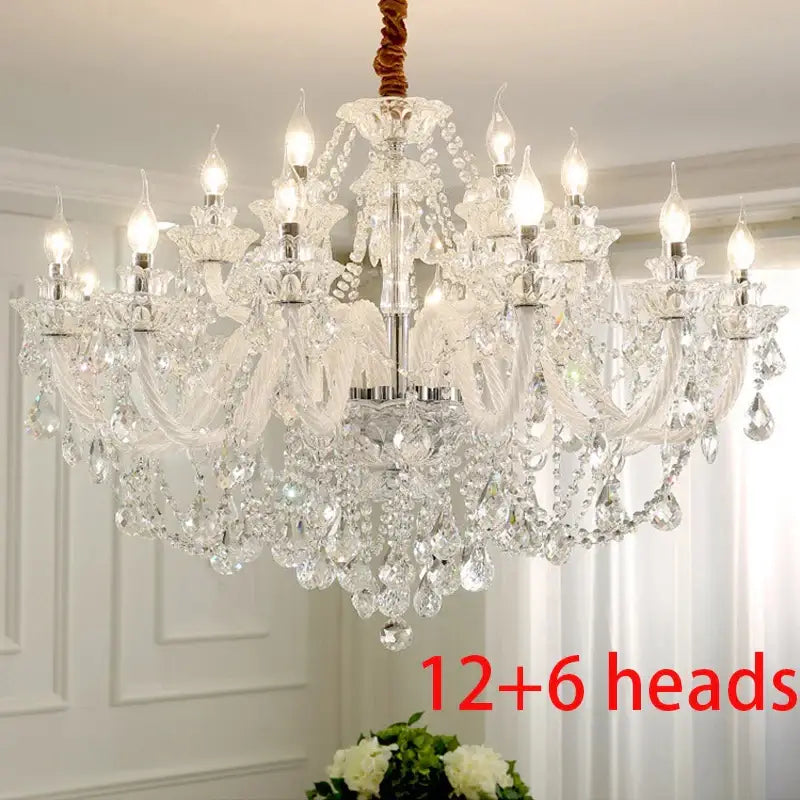 Luxury Crystal Candle Chandelier for Living Bedroom - Home & Garden > Lighting Fixtures