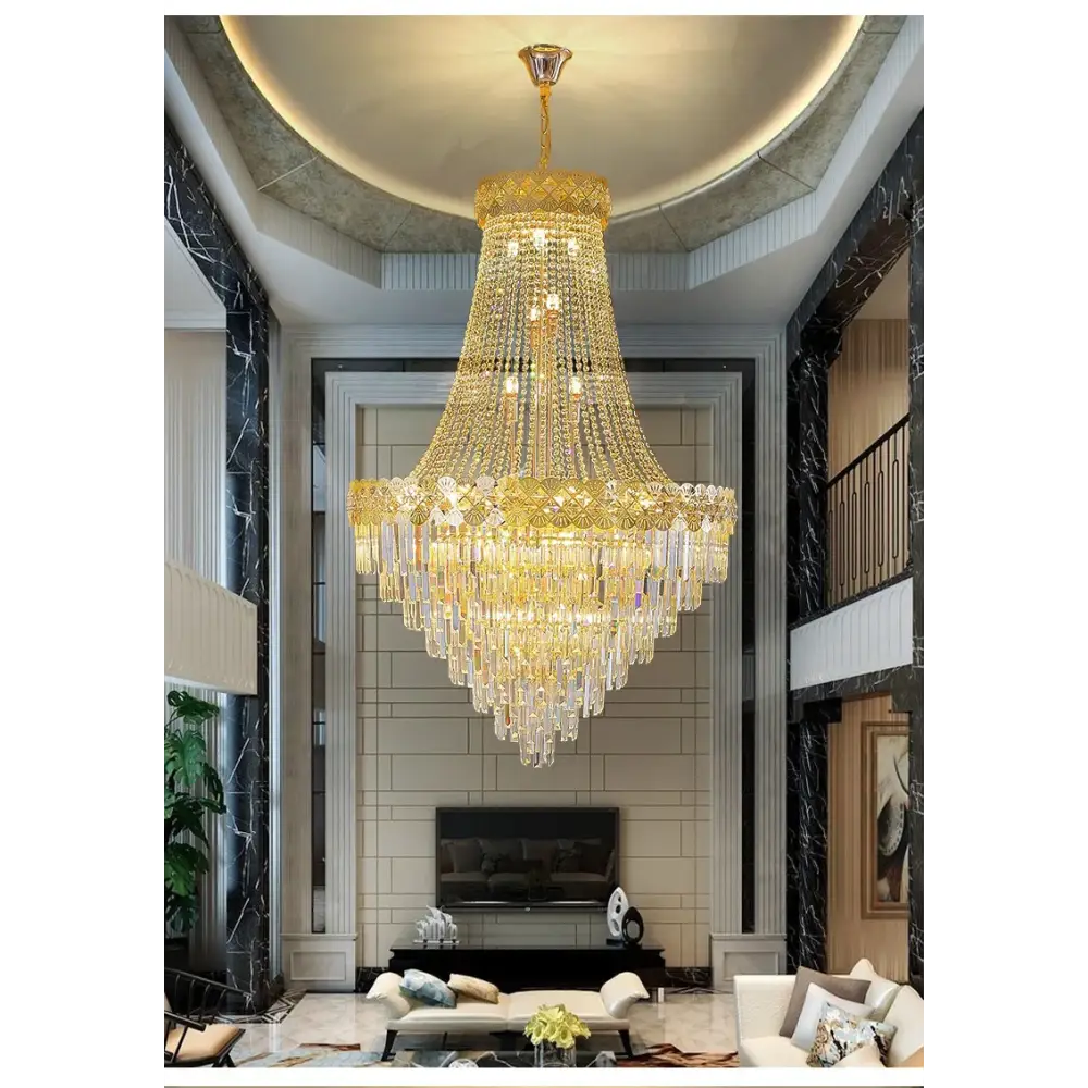 Luxury Duplex Chandelier for Villas Lobby Staircase - Chandeliers