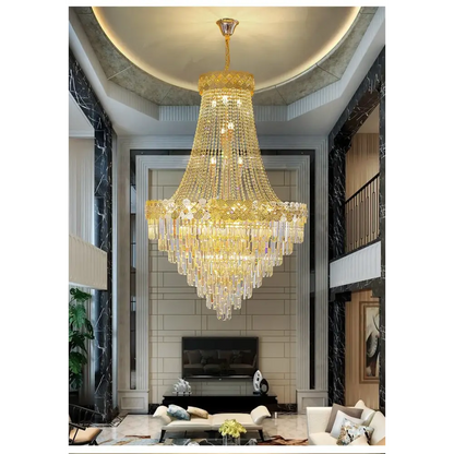 Luxury Duplex Chandelier for Villas Lobby Staircase - Chandeliers