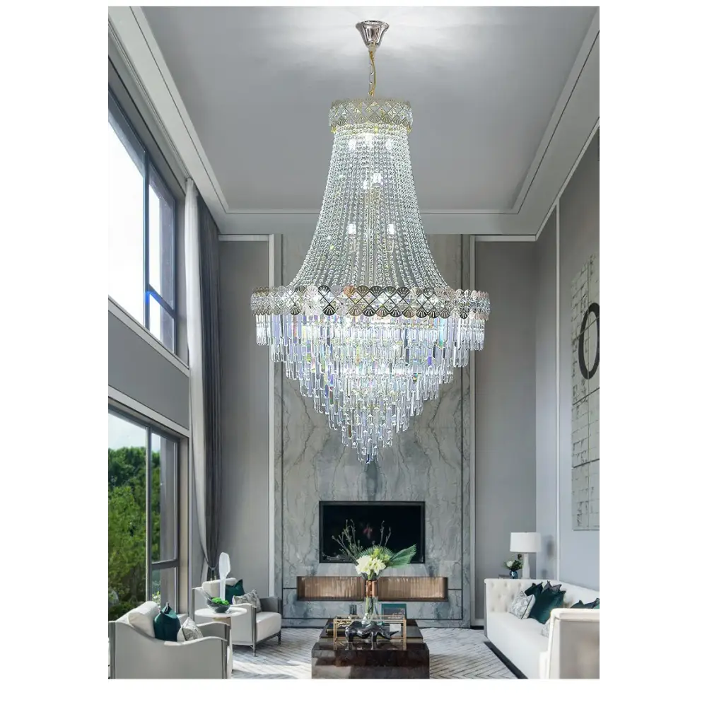 Luxury Duplex Chandelier for Villas Lobby Staircase - Chandeliers