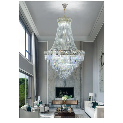 Luxury Duplex Chandelier for Villas Lobby Staircase - Chandeliers