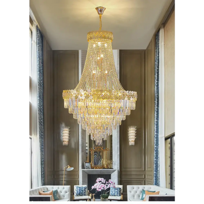 Luxury Duplex Chandelier for Villas Lobby Staircase - Chandeliers