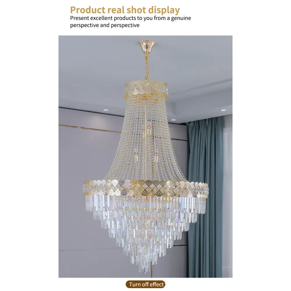 Luxury Duplex Chandelier for Villas Lobby Staircase - Chandeliers