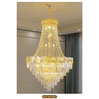 Luxury Duplex Chandelier for Villas Lobby Staircase - Chandeliers