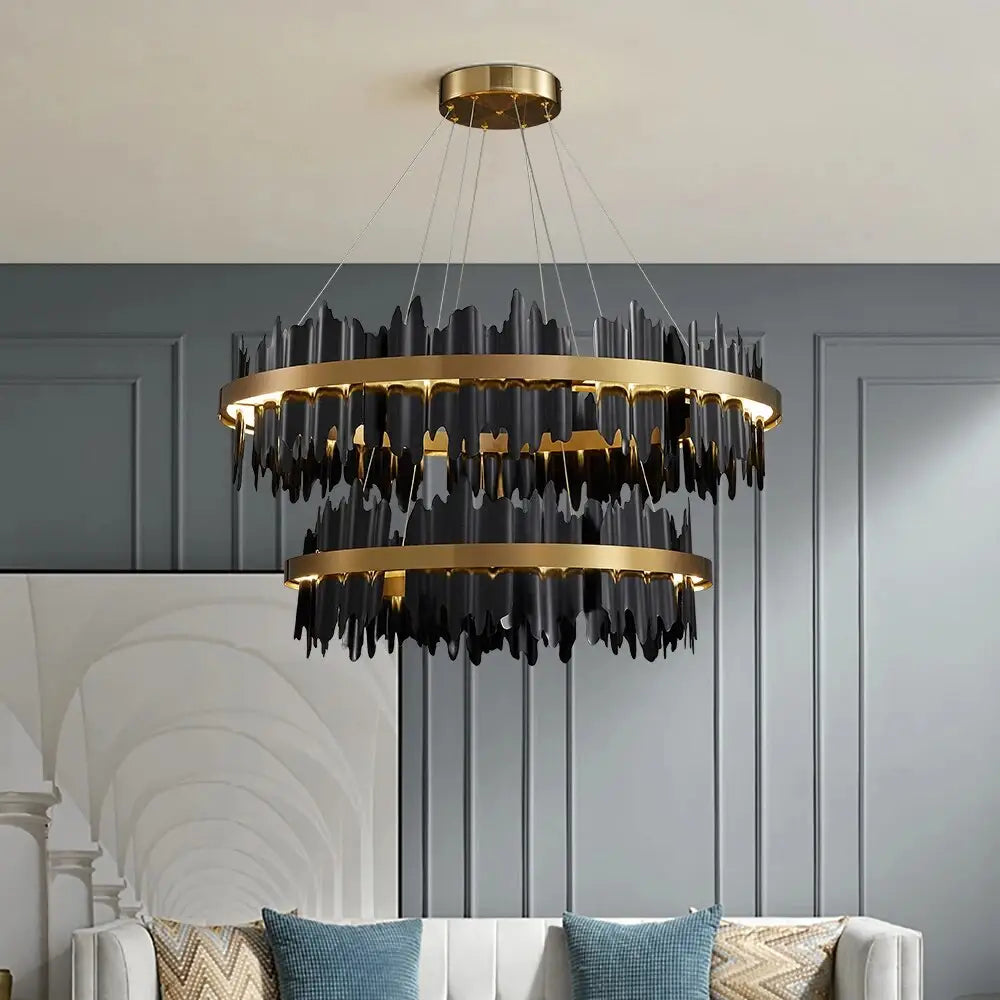 Luxury Hanging Crystal Round Chandelier for Living Dining Bedroom