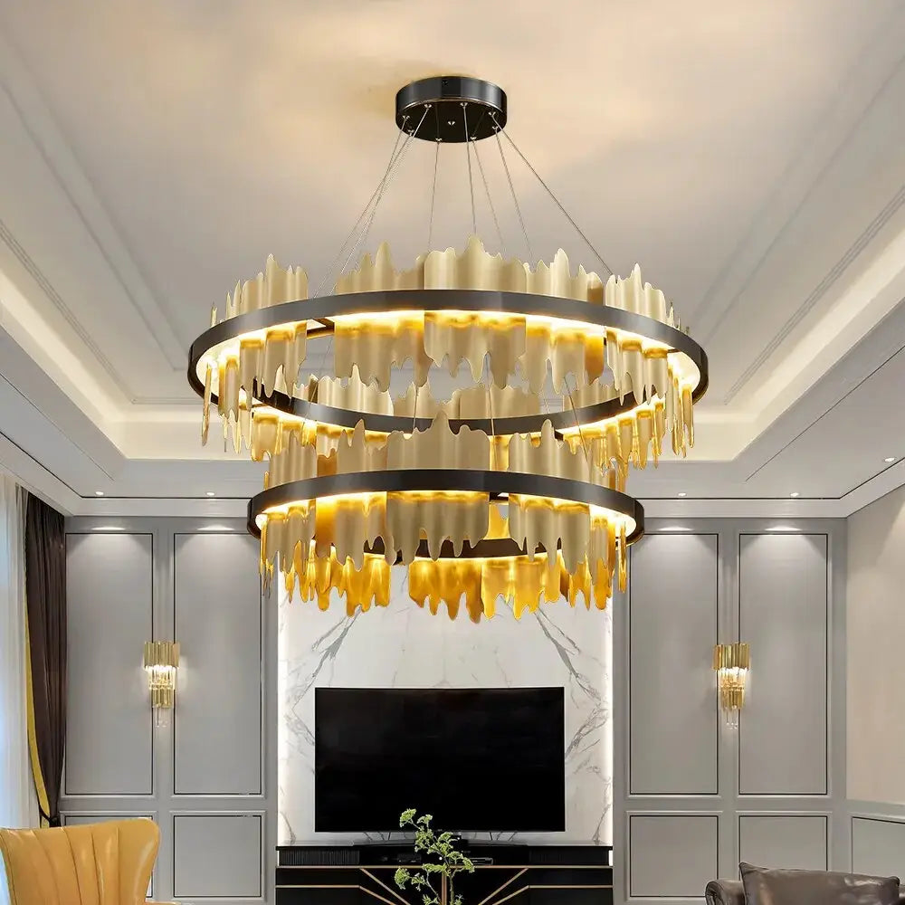 Luxury Hanging Crystal Round Chandelier for Living Dining Bedroom