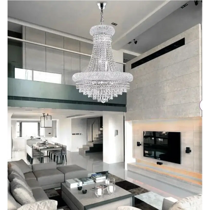 Luxury Large Foyer Crystal Chandelier for Staircase - Chandeliers