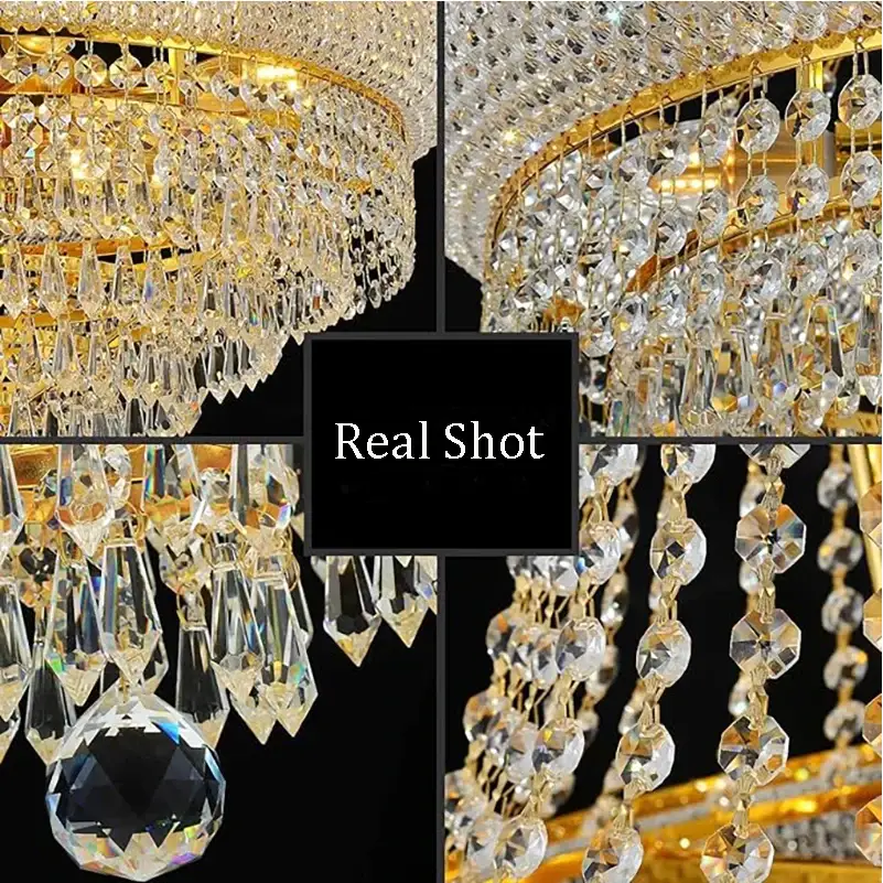 Luxury Large Foyer Crystal Chandelier for Staircase - Chandeliers