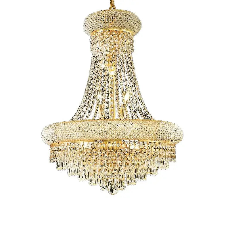 Luxury Large Foyer Crystal Chandelier for Staircase - Chandeliers