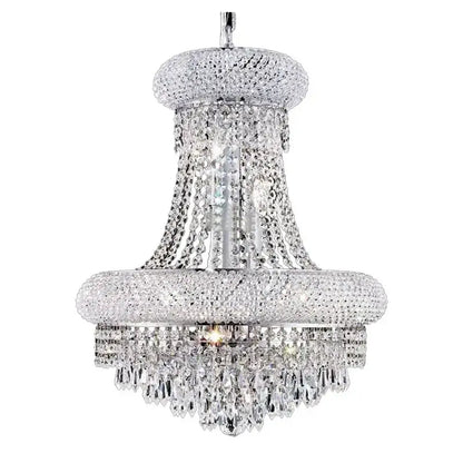 Luxury Large Foyer Crystal Chandelier for Staircase - Chrome Frame / Width 50cm H60cm