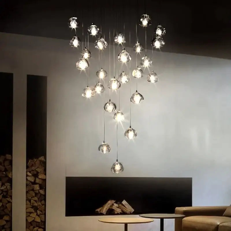 Luxury Modern Crystal LED Chandelier for Staircase Lobby - Home & Garden > Lighting