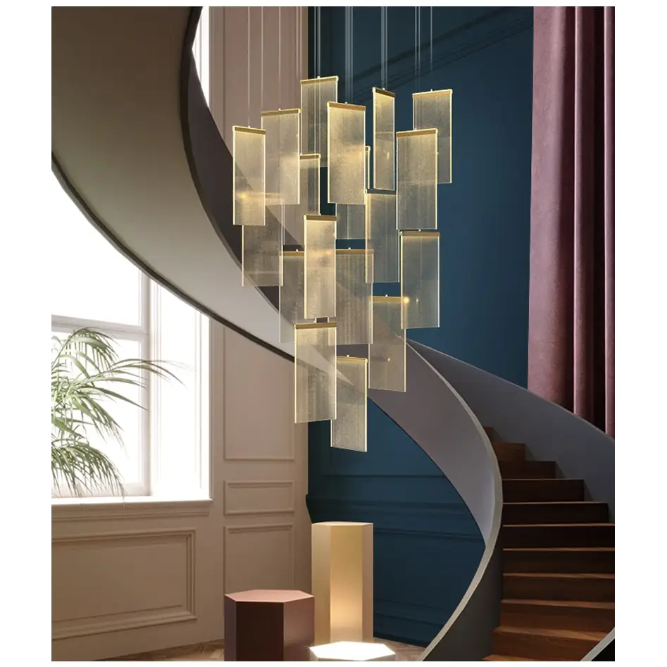 Luxury Modern LED Chandelier for Staircase Living Lobby - Home & Garden > Lighting