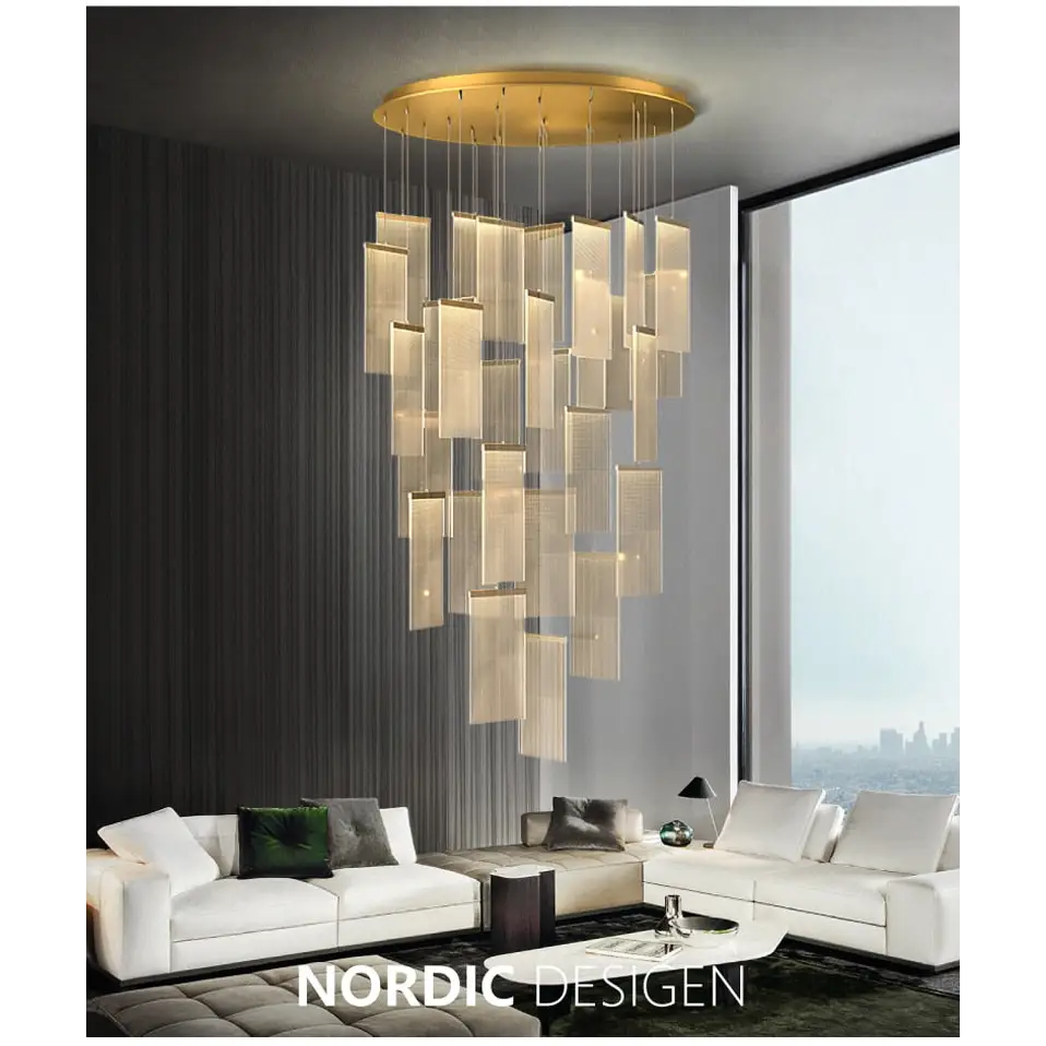 Luxury Modern LED Chandelier for Staircase Living Lobby - Home & Garden > Lighting