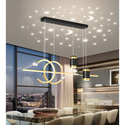 Luxury Nordic LED Pendant Light for Dining Room Kitchen - Golden / Cool - Lighting