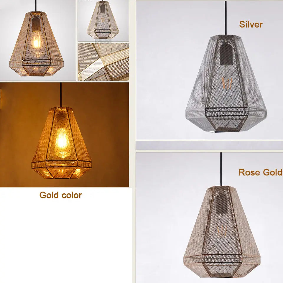 Minimalist Postmodern Pyramid Pendant Lamp for Living Dining - Lighting