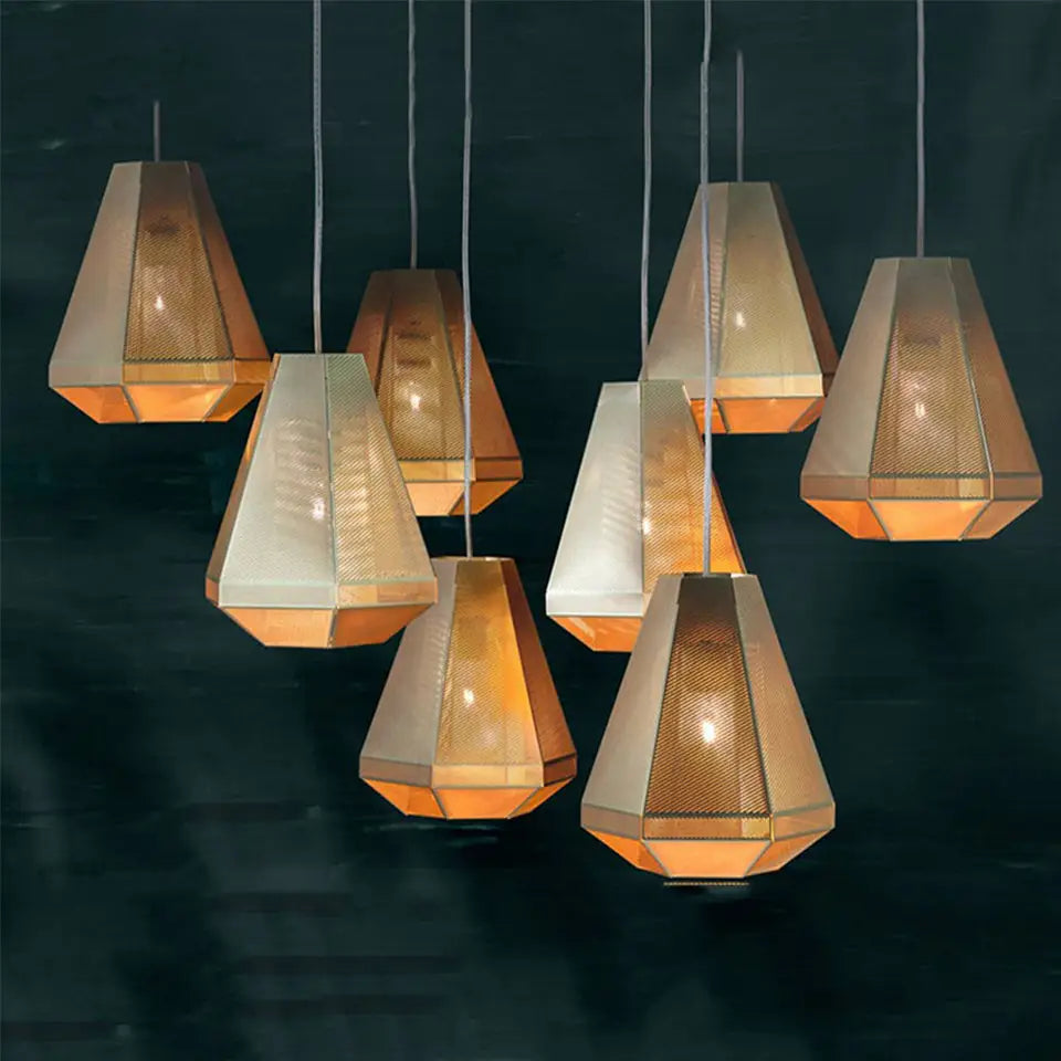 Minimalist Postmodern Pyramid Pendant Lamp for Living Dining - Lighting