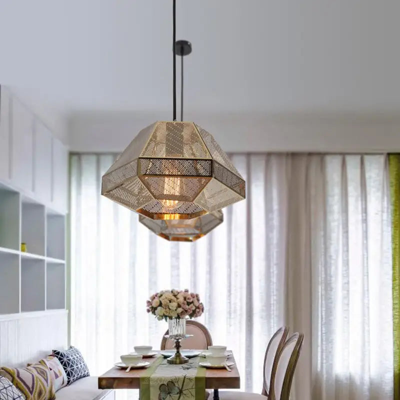 Minimalist Postmodern Pyramid Pendant Lamp for Living Dining - Lighting