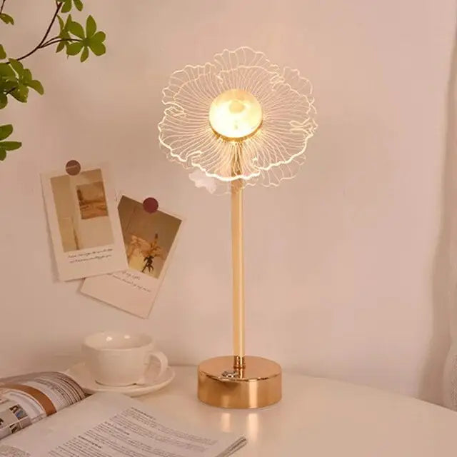 Modern Butterfly Table LED Lamp for Bedroom Living Study - Flower