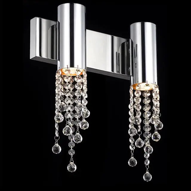 Modern Chrome 2 lights Wall Sconce for Living Bedroom - Warm light (3000K) - Sconces