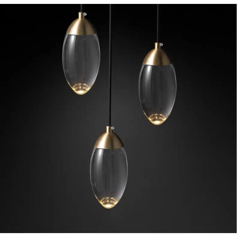 Modern Copper Crystal LED Pendant Light in Balls Shape - Lighting