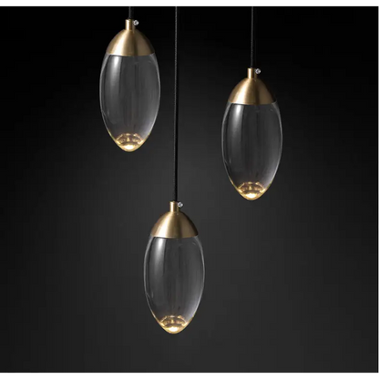 Modern Copper Crystal LED Pendant Light in Balls Shape - Lighting