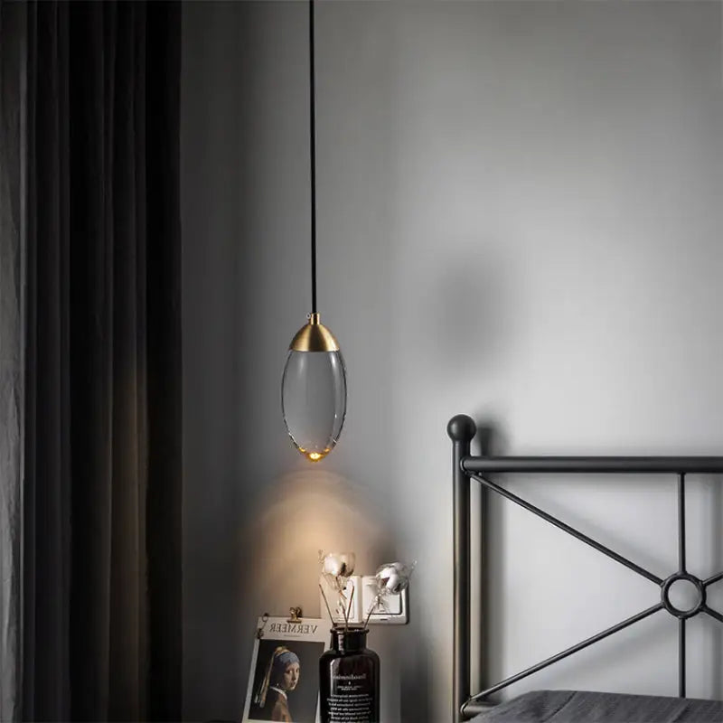 Modern Copper Crystal LED Pendant Light in Balls Shape - Lighting