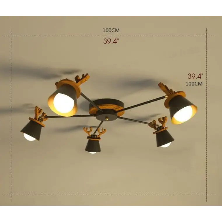 Modern Creative Antler Ceiling Light for Kitchen Dining Bedroom - Home & Garden >