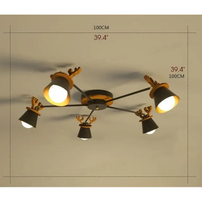 Modern Creative Antler Ceiling Light for Kitchen Dining Bedroom - Home & Garden >