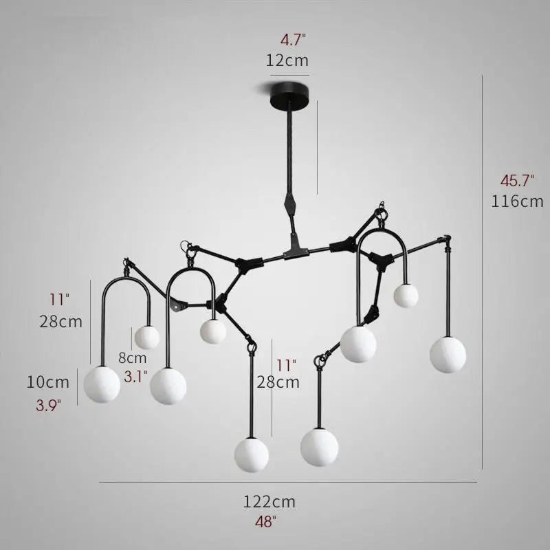 Modern Creative Glass Ceiling Chandelier for Living Bedroom - Home & Garden > Lighting