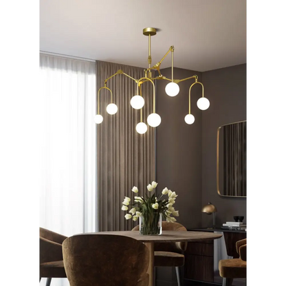 Modern Creative Glass Ceiling Chandelier for Living Bedroom - 8 Lights / Gold Home &