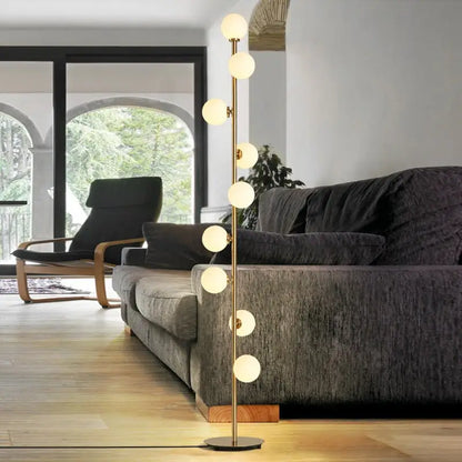 Modern Gold Glass Ball Floor Lamp for Living Bedroom - Lighting > Table & Lamps