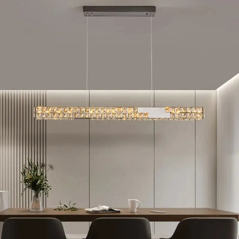 Modern Hanging Led Crystal Chandelier for Dining Kitchen Bar