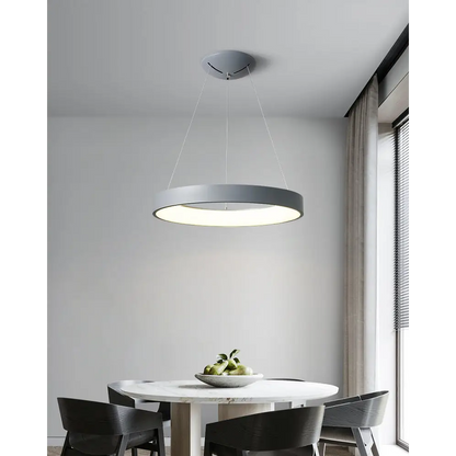 Modern LED Circle Chandelier for Kitchen,Restaurant - Dia23.6’ / Dia60.0cm Gray