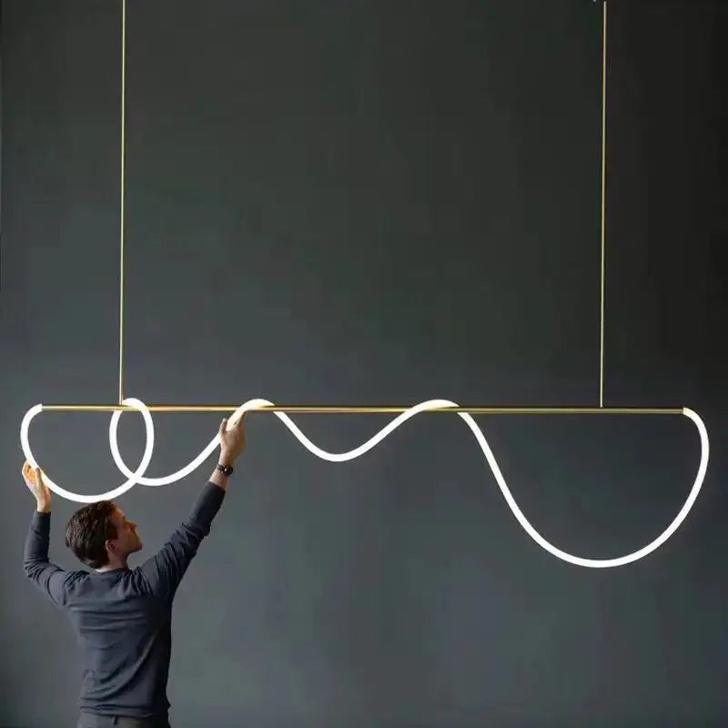 Modern Long Hose LED Dimmable Chandelier - Home & Garden > Lighting Fixtures Chandeliers