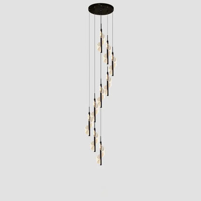 Modern Long Spiral Chandelier for Staircase Lobby Living - Home & Garden > Lighting