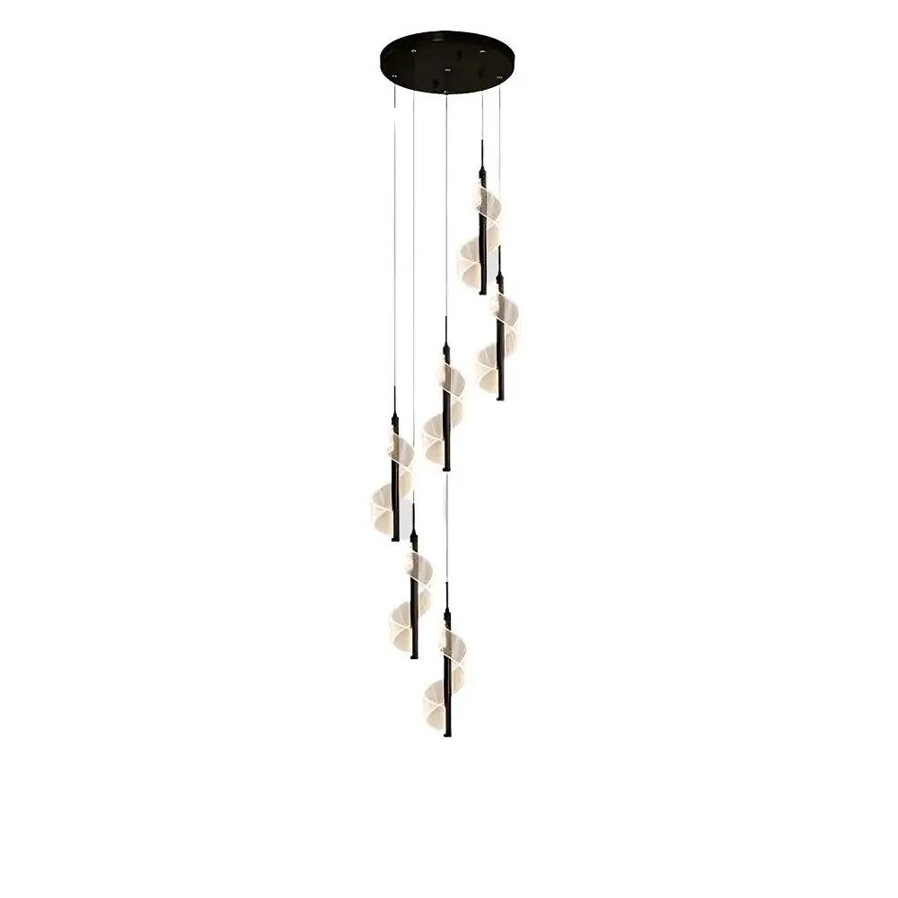 Modern Long Spiral Chandelier for Staircase Lobby Living - Home & Garden > Lighting