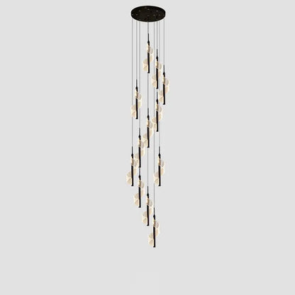 Modern Long Spiral Chandelier for Staircase Lobby Living - Home & Garden > Lighting