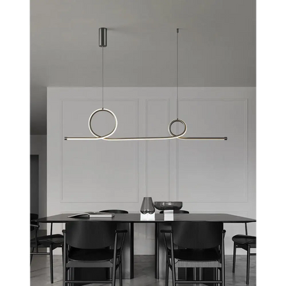 Modern Long Strip LED Pendant Light for Living Dining - Lighting