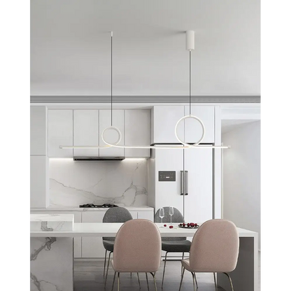 Modern Long Strip LED Pendant Light for Living Dining - Lighting