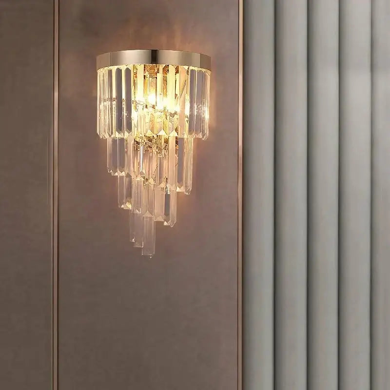 Modern Luxury Smoky Gray Wall Sconce for Bedroom Living - Sconces