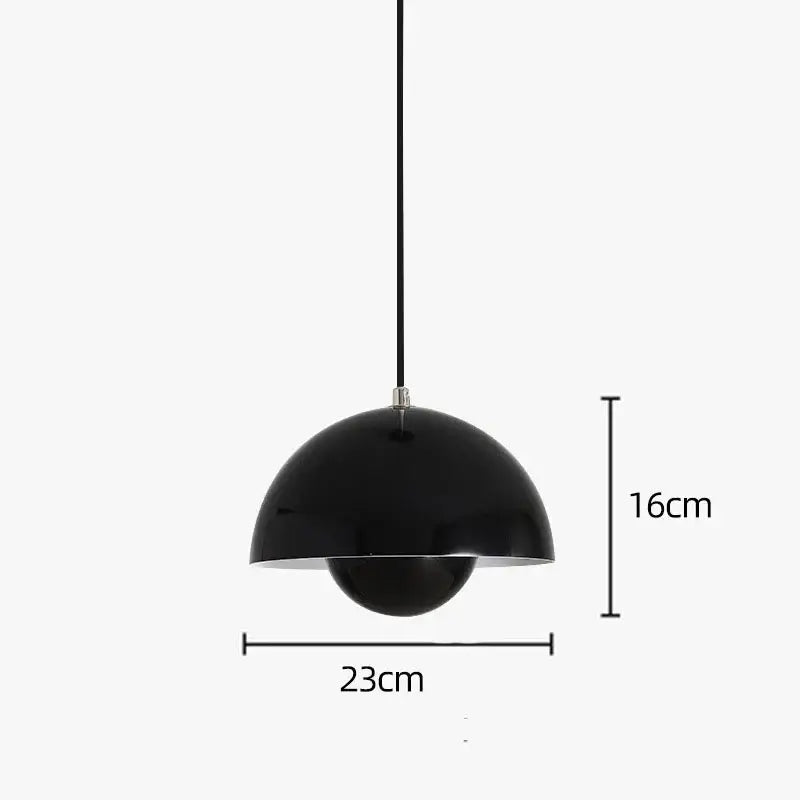 Modern Macaron Flowerpot Pendant Lights - Black-dia 23cm - Lighting