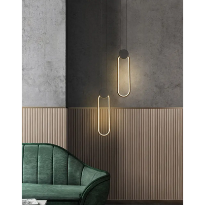 Modern Minimalism: Long LED Pendant Lights for Stylish Spaces - Oval / Changeable