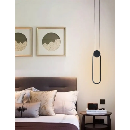 Modern Minimalism: Long LED Pendant Lights for Stylish Spaces - Oval / Warm light