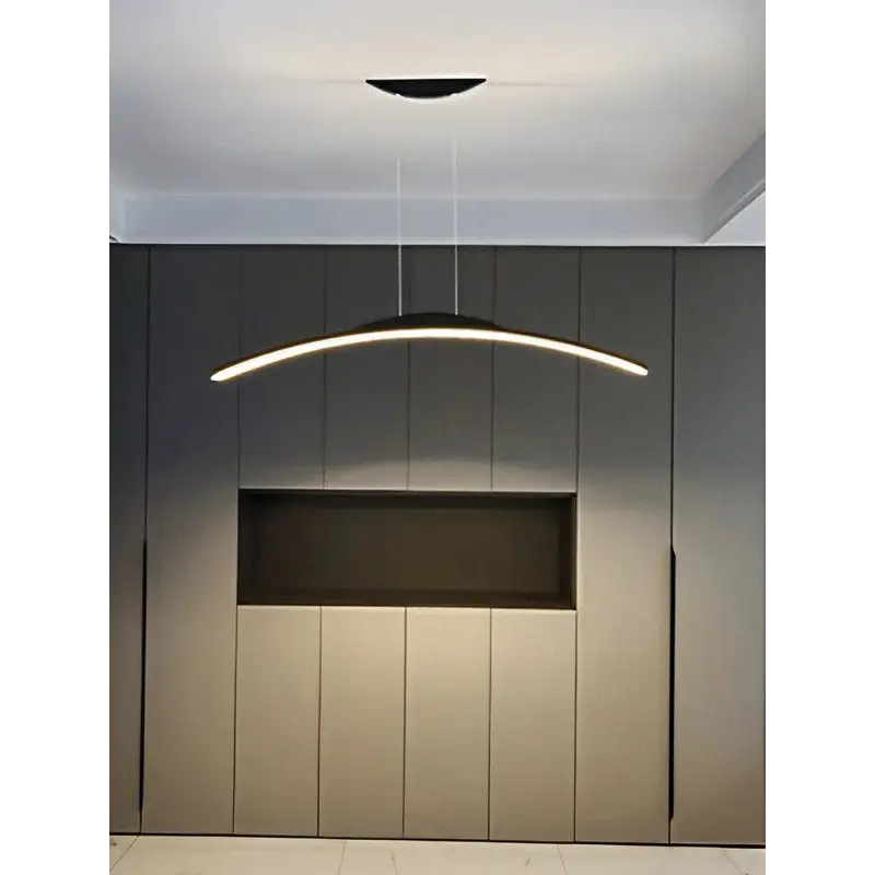 Modern Minimalist Black Chandelier for Dining Kitchen - Cool Light / L31.5’ / L80.0cm