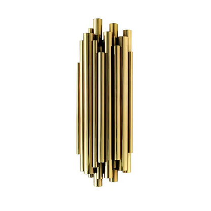 Modern Polished Steel Gold Wall Sconce for Beside Living - Sconces