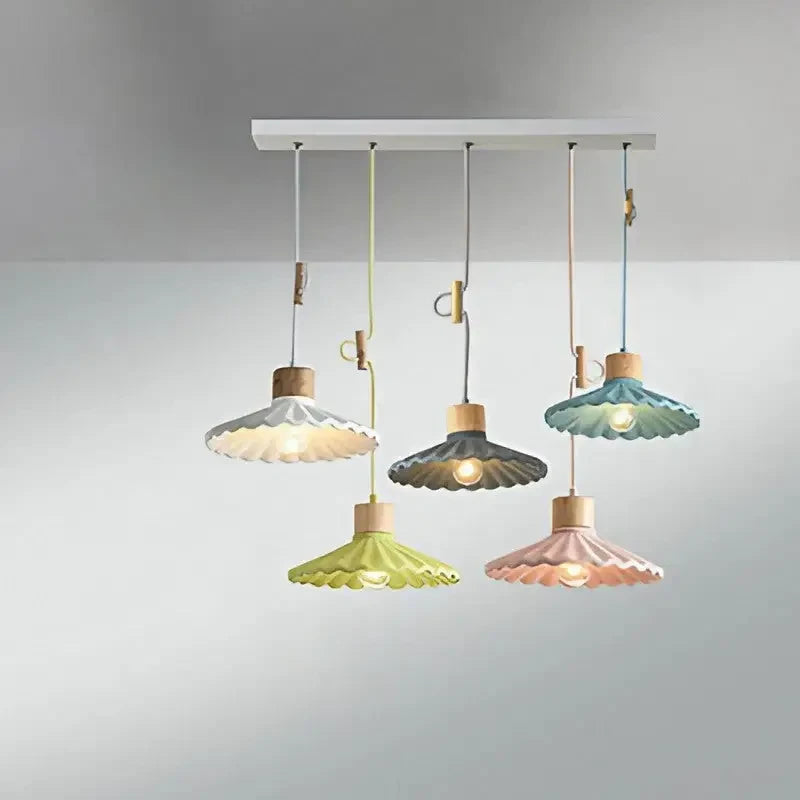 Modern Romantic Pendant Light for Bar Restaurant Dining - Multicolor / 5 Heads (Long