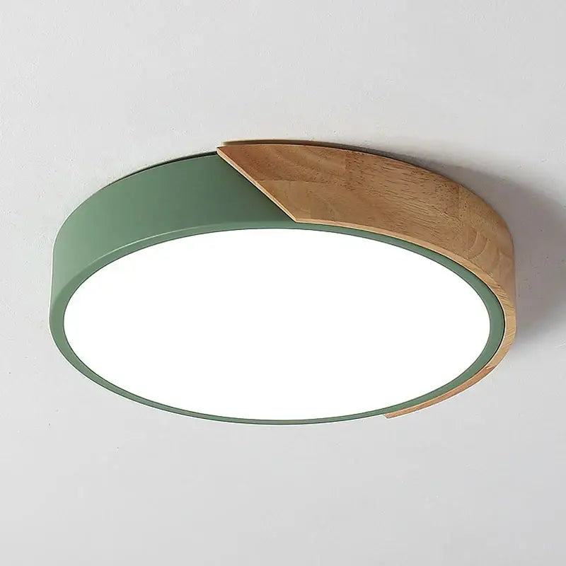 Modern Ultra-Thin LED Ceiling Light - green / Warm White / 27W 300MM - Home & Garden >