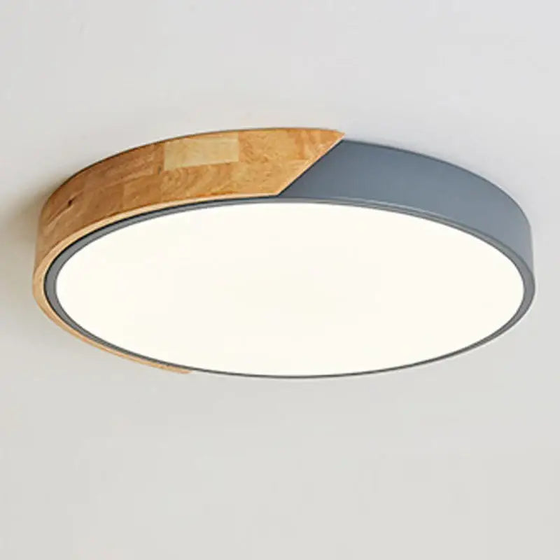 Modern Ultra-Thin LED Ceiling Light - Grey / Warm White / 27W 300MM - Home & Garden >