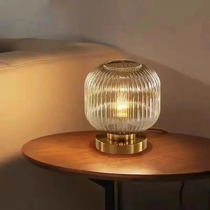 Nordic Art Deco Glass Table Lamp for Study Bedroom Living