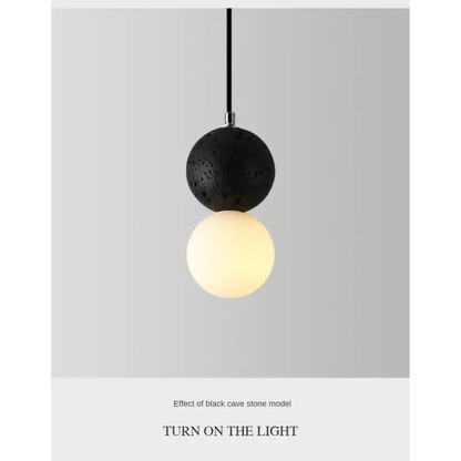 Nordic Creative Double - Ball Pendant Lamps for Living Dining - Black - Lighting